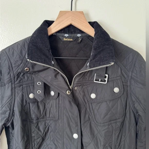 Barbour Quilted Utility Jacket in Black - Picture 2 of 6